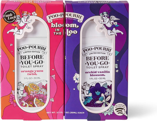 Poo-Pourri Bloom in the Bathroom Set | Before-You-Go Toilet Sprayers - Travel Size Odor Removers - 2 Pack