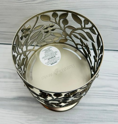 Bath And Body Works 3-Wick Candle Sleeve Holder - Elegant Dogwood Design for Home Décor
