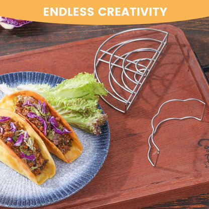 Skiennix Taco Shell Stand Mold - Stainless Steel Holder for Crispy Flat-Bottom Tacos | Ideal for Baking & Air Frying