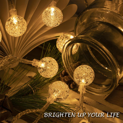 Ogrmar 100 LED Globe Ball String Lights - 49 Ft Crystal Bubble Lights with Remote & Timer for Indoor/Outdoor Decor