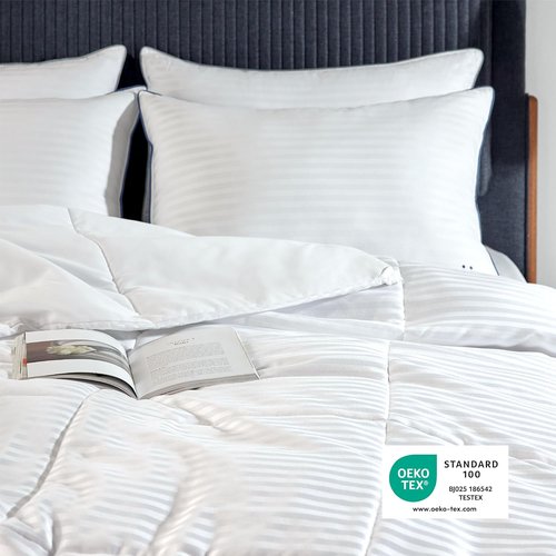 Bedsure Duvet Insert - Lightweight Quilted Cooling Comforter | Down Alternative, Queen Size, White, 88x88 Inches