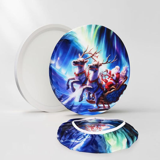 12-Inch Ceiling Light Cover, 2 Pcs Flush Mount Fabric Shade, Christmas Style