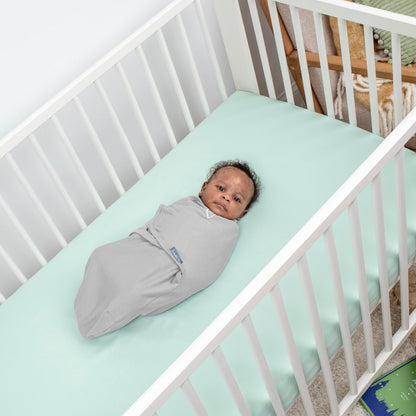SwaddleMe by Ingenuity Original Swaddle, 100% Cotton, Improves Sleep & Calms Startle Reflex, Preemie Size, Up to 7 Pounds, 1-Pack, Baby Swaddle Blanket - Cream