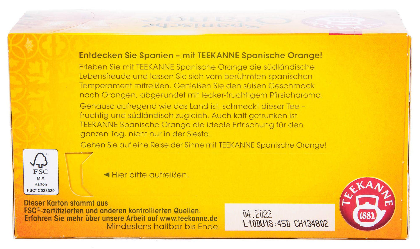 3x Teekanne (Spanische Orange) spanish orange (each box 20 tea bags)