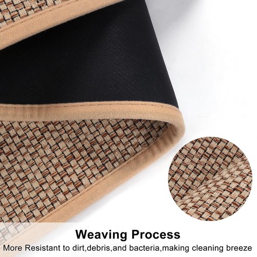 KIMODE Kitchen Runner Rugs 20"x70",Non-Slip Washable Runners for Kitchen Floor,Absorbent Beige Kitchen Mats for Floor,Farmhouse Hallway Runner Rug for Front Sink/Hallway/Laundry Room