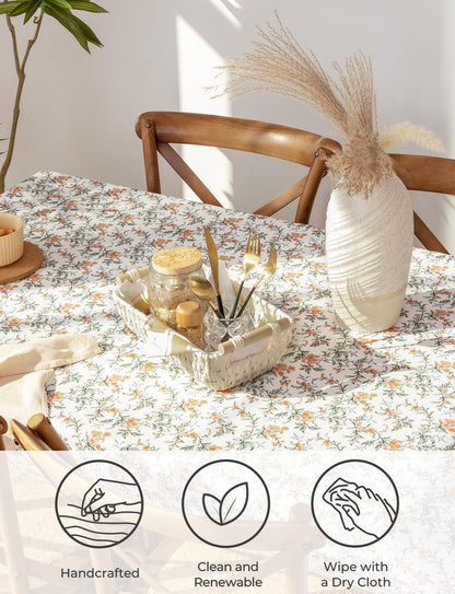 StorageWorks Round Woven Paper Rope Basket - Stylish Beige Baskets with Wooden Handles | 2-Pack