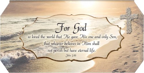 Cottage Garden Music Box - John 3:16 Footprints in The Sand Design | Plays Amazing Grace