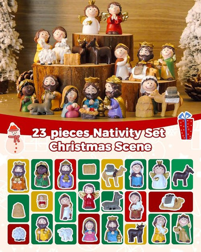 Little People Nativity Set by Fisher-Price - 23-Piece Adorable Christmas Scene for Home & Sunday School