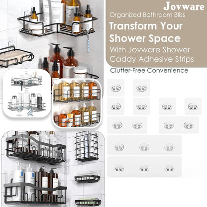 Skiennix Shower Caddy Adhesive Replacement Stickers - 10 Pack of Assorted Wire Hooks for Easy Organization