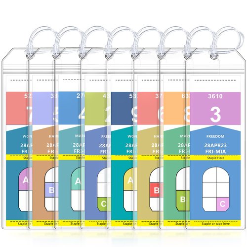 8 Pack Cruise Luggage Tag Holder, Cruise Essentials 2026 for NCL, Princess, Carnival, Royal Caribbean and Celebrity Cruise Luggage Tags for Travel Essentials by SEAVILIA