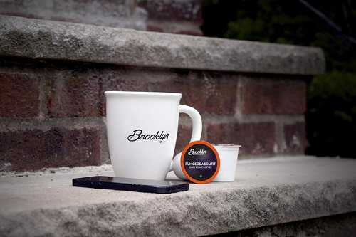 Brooklyn Beans Fuhgeddaboutit Gourmet Coffee Pods - Bold Dark Roast, 40 Count for Keurig 2.0