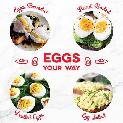 Dash Rapid Egg Cooker | Versatile Boiler, Poacher & Steamer - Holds 7 Eggs, Black - Dishwasher Safe