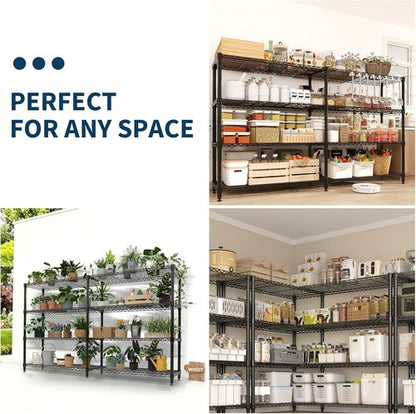 Garvee 70.8" W Metal Shelving Unit - 4-Tier Heavy Duty Wire Storage Rack for Kitchen & Bedroom