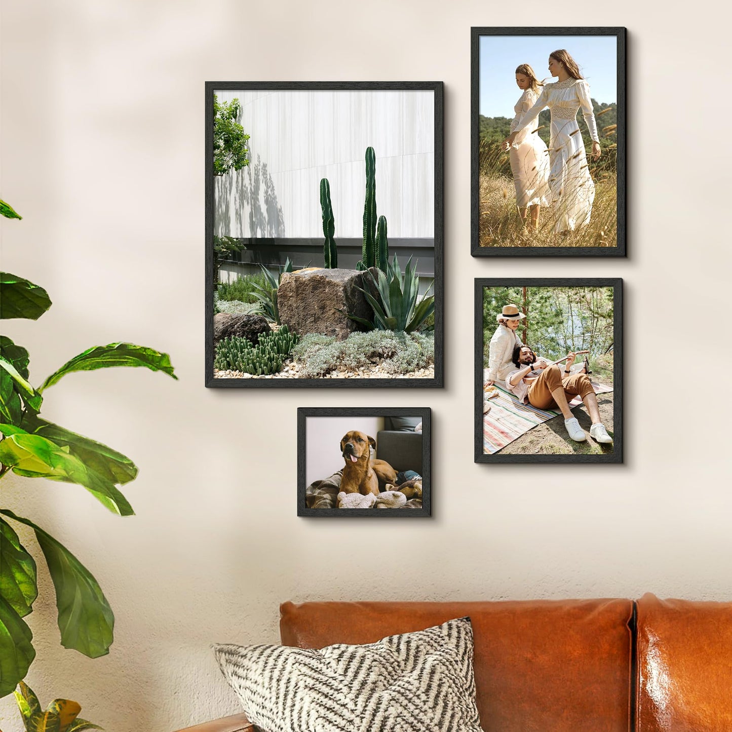 upsimples 8x10 Picture Frame, Wall Gallery Photo Frames with Engineered Wood, Black 1 Pack