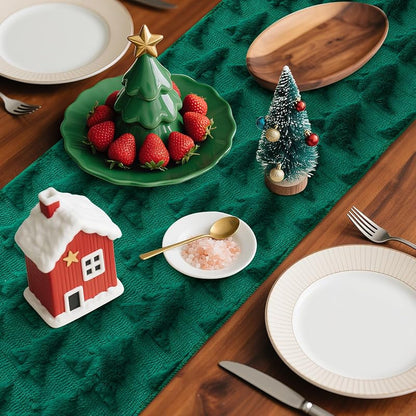 Artscope Christmas Tree Table Runner 13x72 Inches - Green (Variation: Green Tree+13" x 72")
