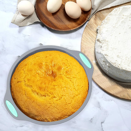 Tongjude Silicone Baking Pans Set - 54 Non-Stick Cake Molds, Loaf & Muffin Pans with Measuring Cups | Grey