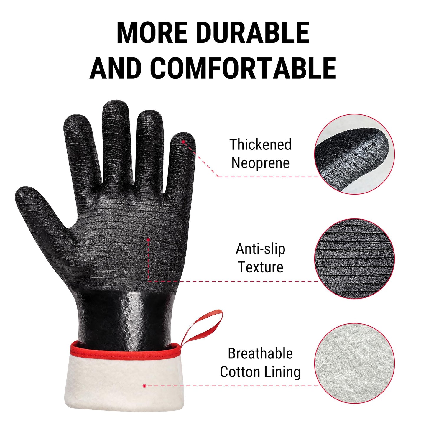 TempPro 932°F Heat Resistant BBQ Gloves, 14" Waterproof Oven & Grill Gloves, Oil & Slip-Resistant Neoprene Oven Mitts for BBQ, Fire Pit, Rotisserie, Smoker Accessories Gifts (Previously ThermoPro)