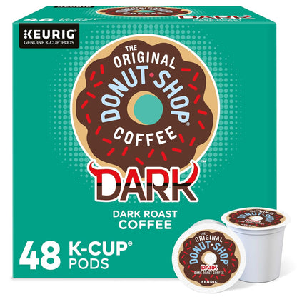 Original Donut Shop Coffee - Dark Roast K-Cup Pods | 48 Count Single Serve Coffee Pods
