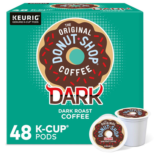 Original Donut Shop Coffee - Dark Roast K-Cup Pods | 48 Count Single Serve Coffee Pods