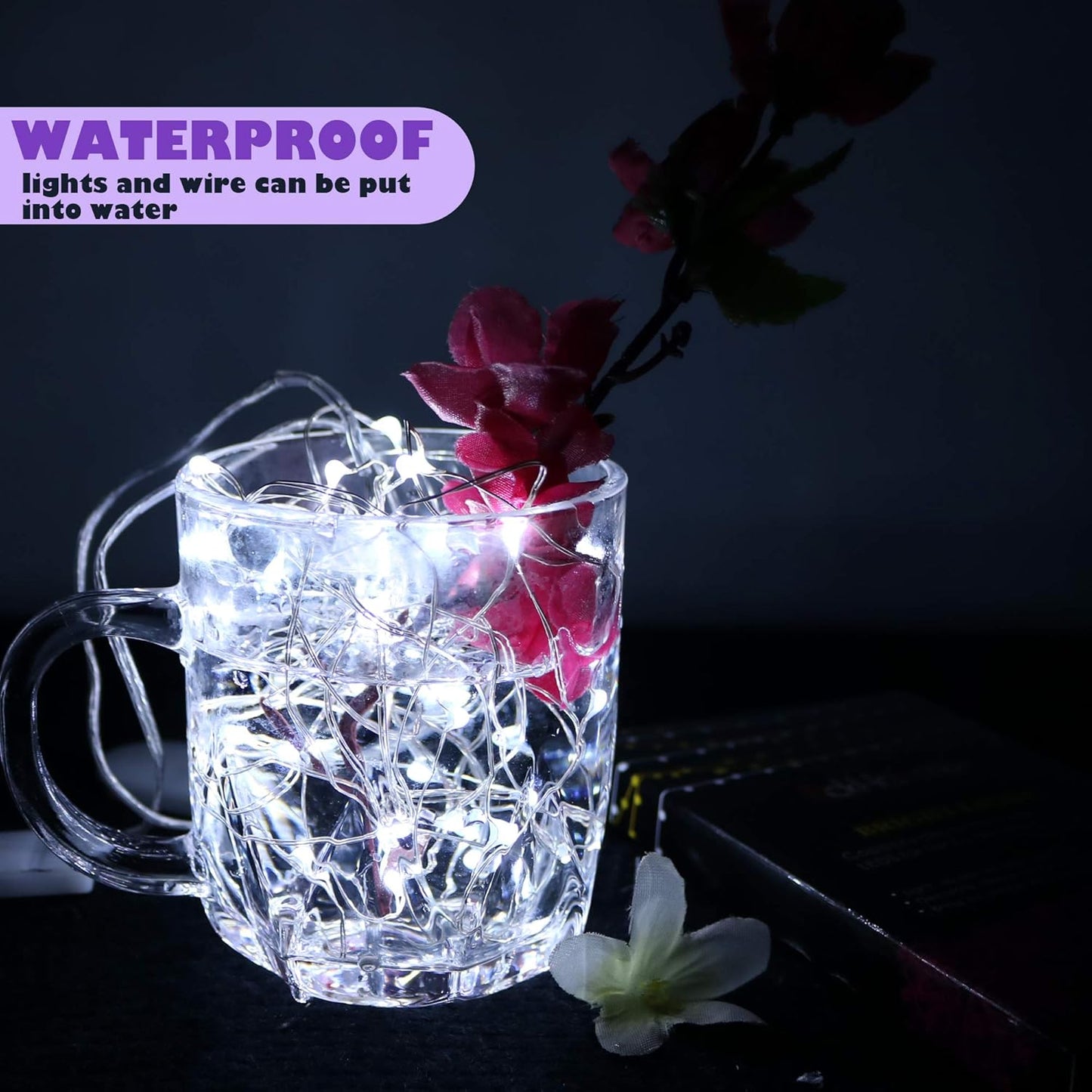 Oakhaomie LED Fairy Lights - 16ft 50 LED Twinkle String Lights with Timer | Waterproof for Indoor Decor