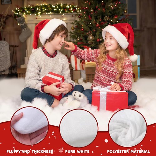 Christmas Snow Blanket - 3 x 8 Ft Fake Snow Blanket for Holiday Decor & DIY Crafts
