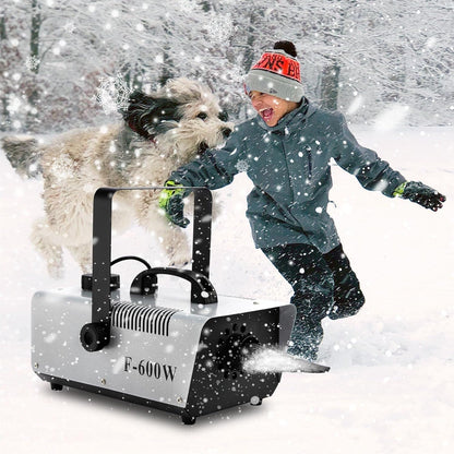 TCFUNDY Snow Machine - 600W Snowflake Maker for Christmas & Wedding Parties | Remote Control Included