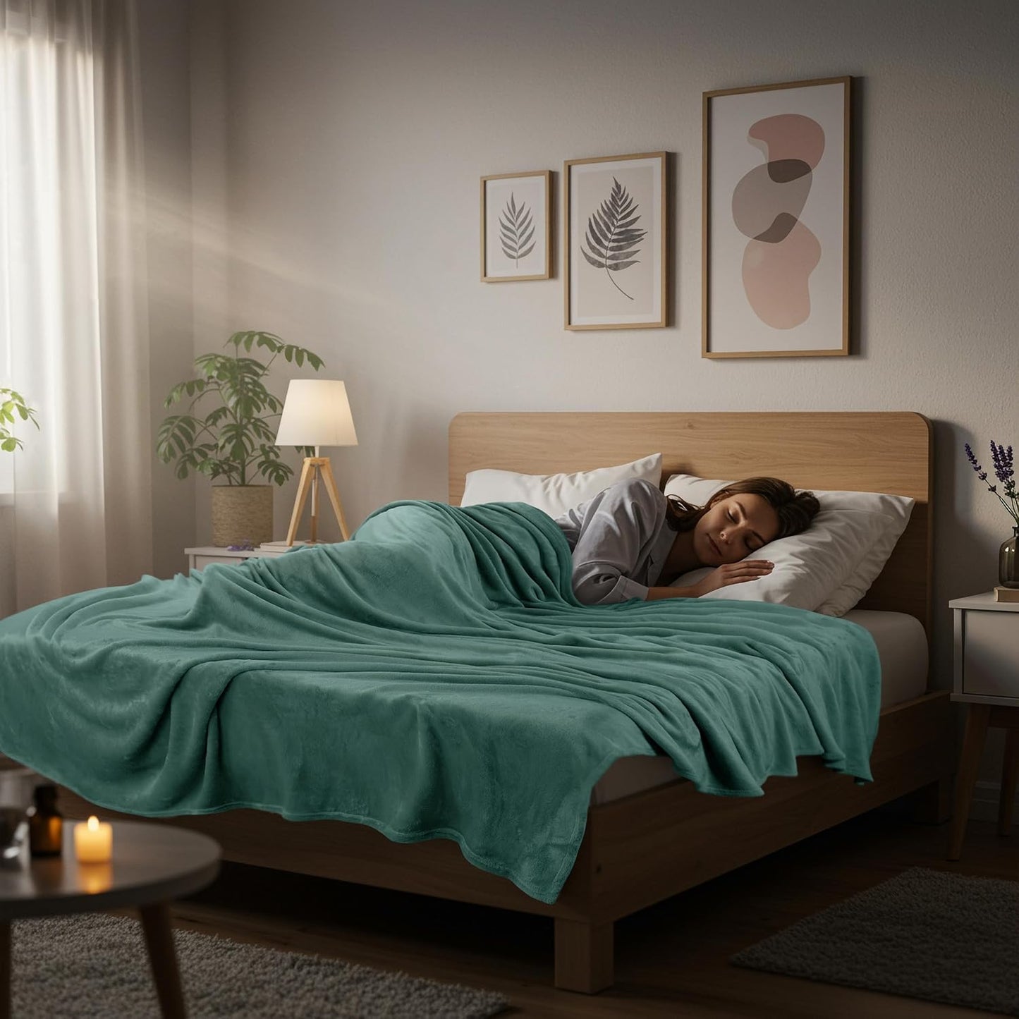 Utopia Bedding Fleece Blanket - Luxury Soft Anti-Static Microfiber | Queen Size Celadon (90x90 Inch)