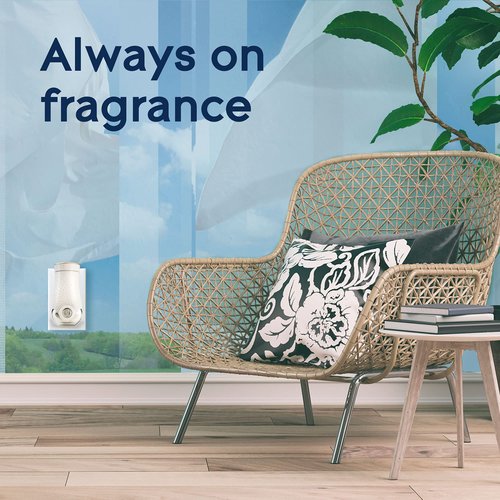 Glade PlugIns Refills Air Freshener Starter Kit, Scented and Essential Oils for Home and Bathroom, Clean Linen, 3.35 Fl Oz, 1 Warmer + 5 Refills