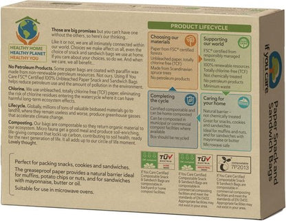 If You Care Sandwich Bags - Eco-Friendly Natural Design | 48 Count Pack