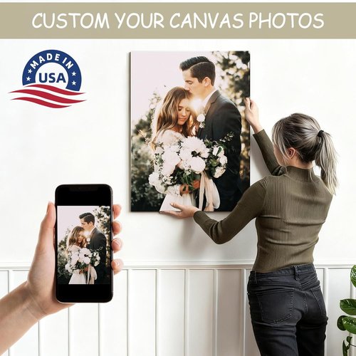 Custom Canvas Prints - Personalized Framed Wall Art for Family & Pets | 6x8in Photo Gifts