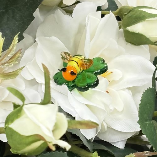 Colorful Glass Insects by 3Ca3s1 - Handmade Miniature Animal Figurines, 3pcs, Perfect Collectibles