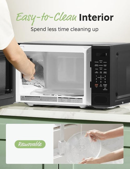 COMFEE Countertop Microwave Oven - 11 Power Levels, Fast Multi-Stage Cooking, 700W | Child Lock & Turntable Reset
