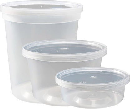 DuraHome Food Storage Containers - BPA-Free Leakproof Meal Prep Deli Cups | 70 Sets in Mixed Sizes