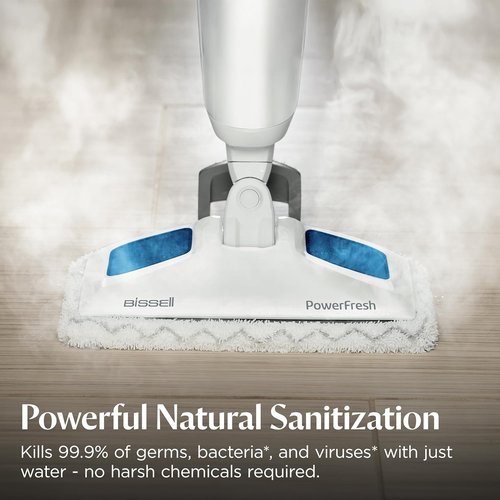 BISSELL Steam Mop 1940A - PowerFresh Floor Cleaner for Hardwood & Tile | Natural Sanitization, 12” Path