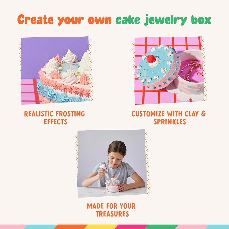 Cake-Inspired Jewelry Box Craft Kit for Ages 8+