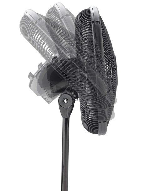 Lasko 2521 16 Inch 3-Speed Quiet Adjustable Tilting Wide-Area Oscillating Standing Pedestal Fan for Bedroom, Kitchen, Home, and Office, Black