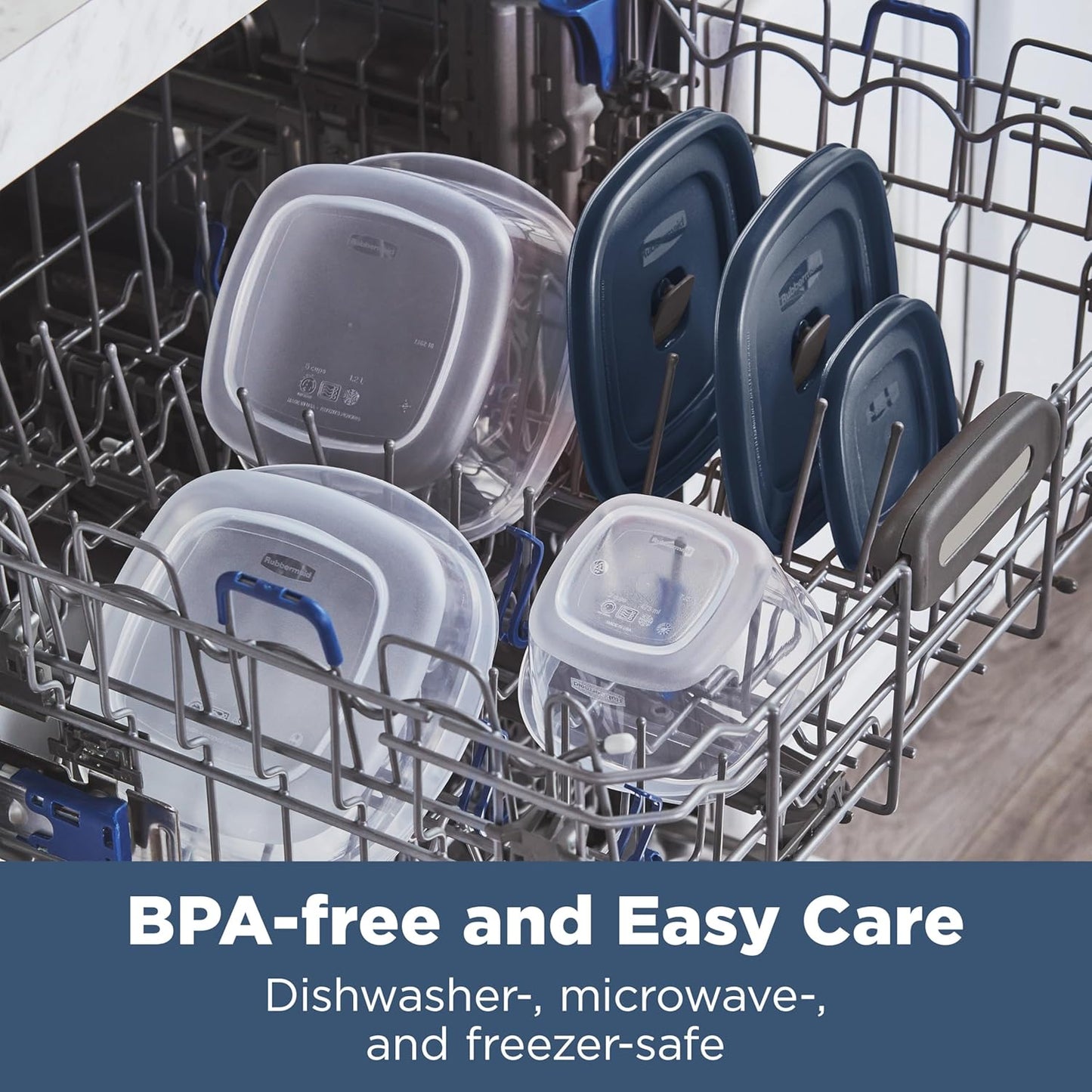 Rubbermaid Easy Find Lids® Food Storage Containers - 26-Piece Set with Vented Lids in Blue