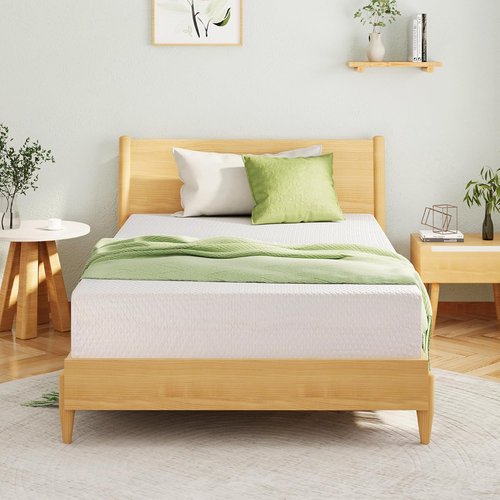 EGOHOME Memory Foam Mattress - 10-Inch Cooling Green Tea Gel for Pressure Relief | Full Size 75''L x 54''W, White
