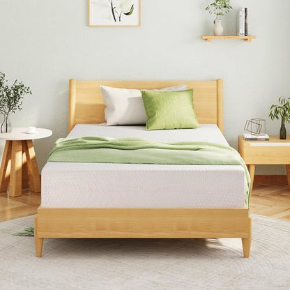 EGOHOME Memory Foam Mattress - 10-Inch Cooling Green Tea Gel for Pressure Relief | Full Size 75''L x 54''W, White