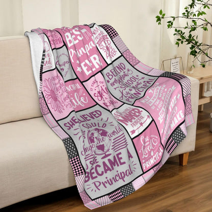 Principal Appreciation Gifts - Principal Gifts for Women - Principals Day Gifts - Gifts for Principal of School Female - Best Principal Retirement/Birthday Gifts Blanket 60" X 50"