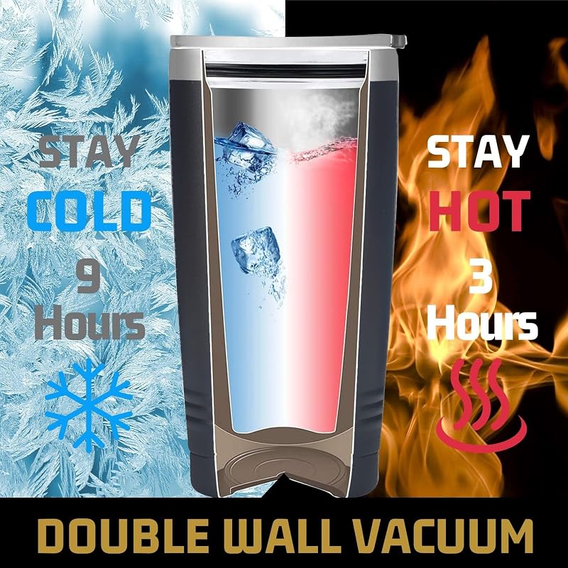 20 oz Stainless Steel Insulated Tumbler - Best Truckin Dad Ever Gift for Truck Driver Dad
