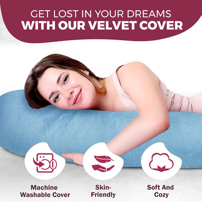 PILLANI Pregnancy Pillow - V C U Shaped 57-Inch Full Body Support with Removable Washable Cover | Cooling Maternity Comfort