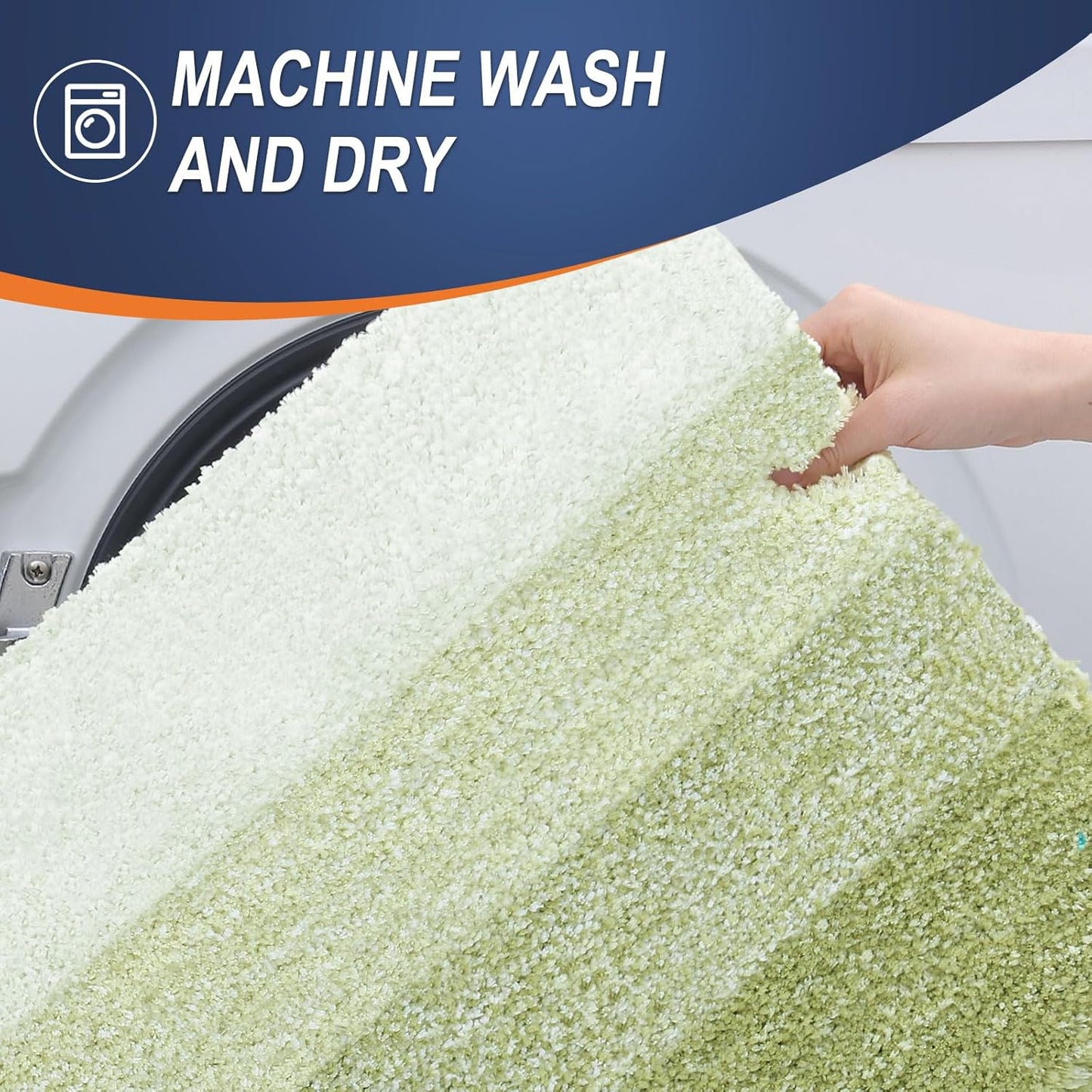 OLANLY Large Bathroom Rugs - Extra Soft Microfiber Mat 40x24 | Quick Dry, Washable, Rubber Backing, Mustard Yellow