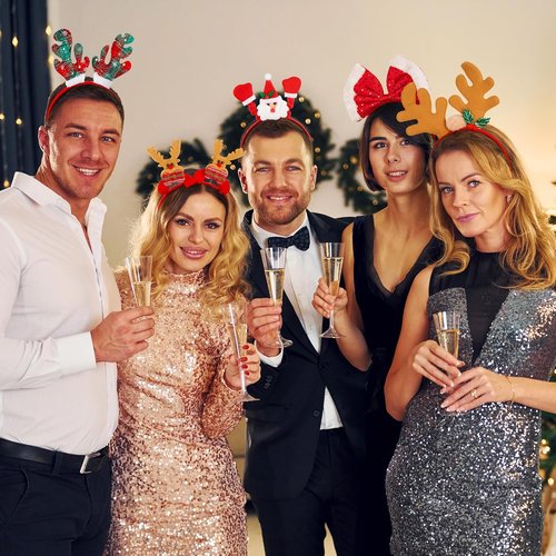 HOVACY Christmas Headbands - 16 Unique Styles for Holiday Parties | Cute Elf & Santa Hat Designs