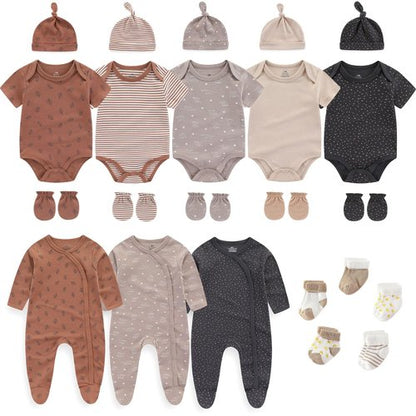 Ruliby New Born Clothes Cotton Layette Gift Outfit Set Unisex Baby Clothing and Accessories 0-3 Months