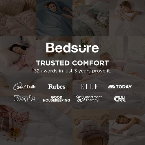 Bedsure Oversized King Duvet Cover Set - Extra Soft Prewashed Cotton-Like Bedding, 120x98 Inches with Zipper Closure & 2 Pillow Shams