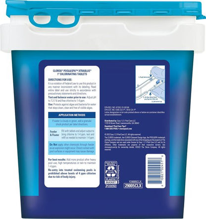 Clorox® Pool&Spa™ XtraBlue Chlorinating Tablets - Kills Bacteria & Stops Algae | 5 LB for Small Pools