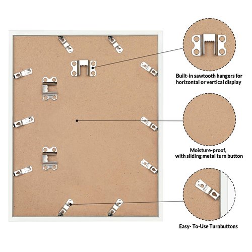 LaVie Home 20x28 Picture Frame for Wall Display, 20x28 White Picture Frame with HD Plexiglas, 20 x 28 Poster Frame 1 Pack, Display Frame for Vertical or Horizontal, Classic Collection