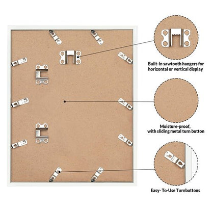LaVie Home 20x28 Picture Frame for Wall Display, 20x28 White Picture Frame with HD Plexiglas, 20 x 28 Poster Frame 1 Pack, Display Frame for Vertical or Horizontal, Classic Collection