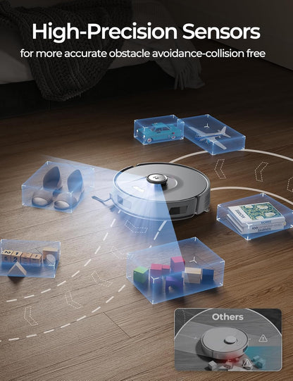 R11 Robot Vacuum by [Brand Name] - 20,000 Pa Suction Power | Self-Emptying & Lidar Navigation | Gray